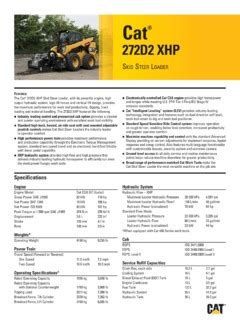 cat 272d2 xhp specs